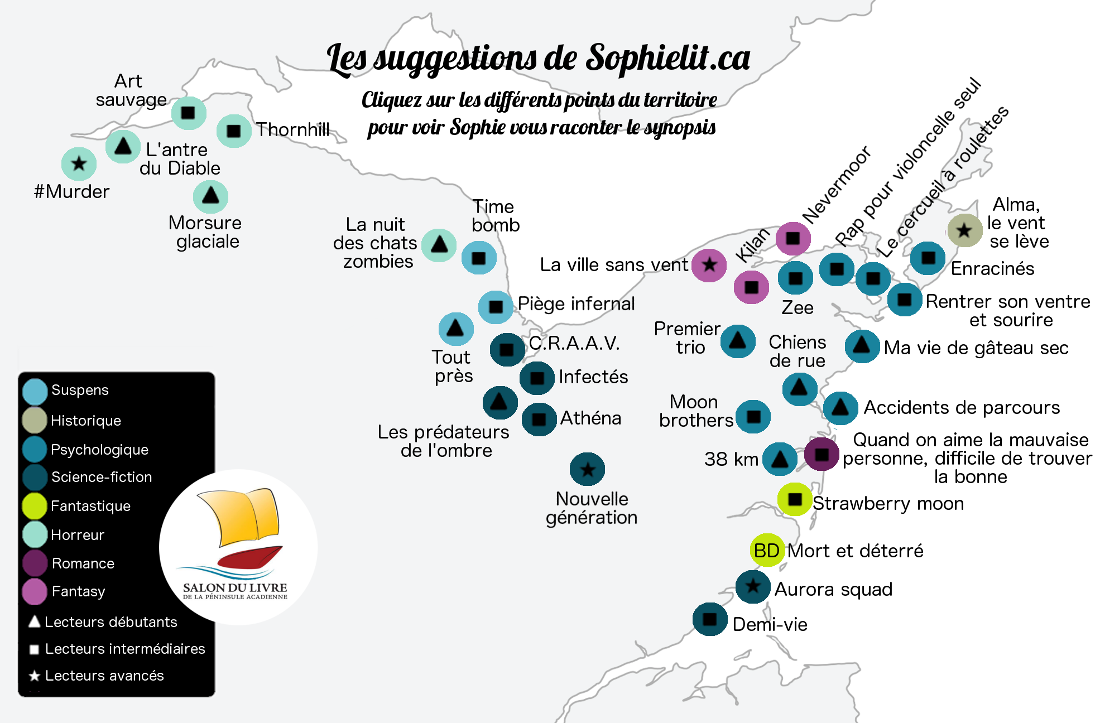 Suggestions littéraires du Salon de la péninsule acadienne